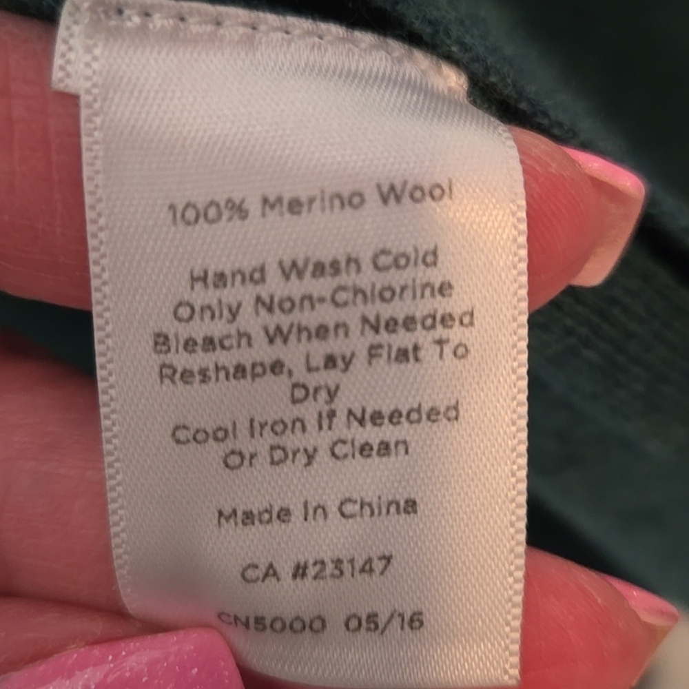 Talbots Green Open Front Cardigan Size 1XP Long Sleeve Side Slits - Picture 3 of 7